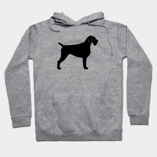 German Wirehaired Pointer Silhouette Hoodie